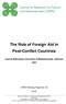 The Role of Foreign Aid in Post-Conflict Countries