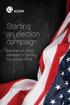 Starting an election campaign. A primer for CPAs interested in running for political office