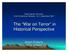 The War on Terror in Historical Perspective