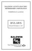 BALDWIN COUNTY ELECTRIC MEMBERSHIP CORPORATION SUMMERDALE, ALABAMA BYLAWS