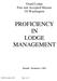 PROFICIENCY IN LODGE MANAGEMENT