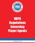 NBPA Regulations Governing Player Agents