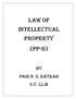 law of intellectual property (pp-ii) by pari n. S. Katkar s.y. ll.m