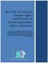 The role of national human rights institutions in advancing human rights education