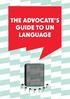 THE ADVOCATE S GUIDE TO UN LANGUAGE