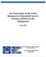 An Assessment of the Policy Reforms for Household Service Workers (HSWs) in the Philippines
