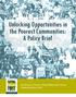 Unlocking Opportunities in the Poorest Communities: A Policy Brief