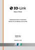 Body of Rules Supplemental Rules of Cooperation Between IO-Link Members and the PNO Version V2.1 August 2015 Order No: 3.702