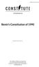 Benin's Constitution of 1990