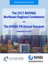 SPONSORSHIP PACKAGE. The 2017 NAPABA Northeast Regional Conference. and. The APABA-PA Annual Banquet. September 8-10, 2017