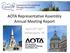 AOTA Representative Assembly Annual Meeting Report. April 25 th -26 th Indianapolis, IN