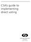 CSA s guide to implementing direct voting