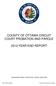 COUNTY OF OTTAWA CIRCUIT COURT PROBATION AND PAROLE 2012 YEAR END REPORT