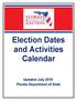 Election Dates and Activities Calendar