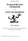 Proposed Revised CHARTER CITY OF DETROIT