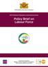 Policy Brief on Labour Force
