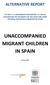 UNACCOMPANIED MIGRANT CHILDREN IN SPAIN ALTERNATIVE REPORT