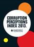 CORRUPTION PERCEPTIONS INDEX 2013.