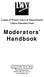 League of Women Voters of Massachusetts Citizen Education Fund Moderators Handbook