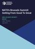 NATO s Brussels Summit: Getting From Good To Great. EURO-ATLANTIC SECURITY REPORT Adam Thomson June 2018