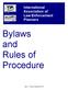 Bylaws and Rules of Procedure