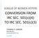 CONVERSION FROM IRC SEC. 501(c)(4) TO IRC SEC. 501(c)(3)