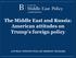 The Middle East and Russia: American attitudes on Trump s foreign policy A PUBLIC OPINION POLL BY SHIBLEY TELHAMI