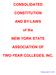 CONSOLIDATED CONSTITUTION AND BY-LAWS. of the NEW YORK STATE ASSOCIATION OF TWO-YEAR COLLEGES, INC.