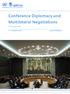 Conference Diplomacy and Multilateral Negotiations