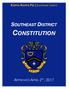 SOUTHEAST DISTRICT CONSTITUTION