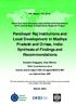 Panchayat Raj Institutions and Local Development in Madhya Pradesh and Orissa, India: Synthesis of Findings and Recommendations