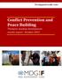 Development results series Conflict Prevention and Peace Building