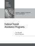 Federal Transit Assistance Programs