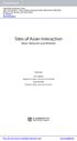 Sites of Asian Interaction Ideas, Networks and Mobility