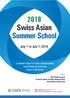 Swiss Asian Summer School