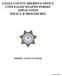 EAGLE COUNTY SHERIFF'S OFFICE CONCEALED WEAPON PERMIT APPLICATION POLICY & PROCEDURES SHERIFF, JAMES VAN BEEK