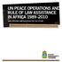 UN PEACE OPERATIONS AND RULE OF LAW ASSISTANCE IN AFRICA DATA, PATTERNS AND QUESTIONS FOR THE FUTURE