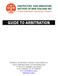 GUIDE TO ARBITRATION