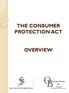 THE CONSUMER PROTECTION ACT OVERVIEW