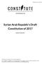 Syrian Arab Republic's Draft Constitution of 2017