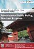 International Public Policy, Doctoral Program