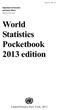 World Statistics Pocketbook 2013 edition