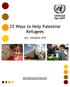 25 Ways to Help Palestine Refugees