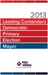 Leading Contenders Democratic Primary Election Mayor