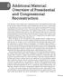 Additional Material: Overview of Presidential and Congressional Reconstruction