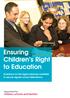 Ensuring Children s Right to Education. Guidance on the legal measures available to secure regular school attendance