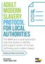 Adult Modern Slavery Protocol FOR Local Authorities