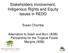Stakeholders Involvement, Indigenous Rights and Equity issues in REDD