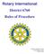 Rotary International District 6760 Rules of Procedure