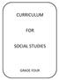 CURRICULUM FOR SOCIAL STUDIES